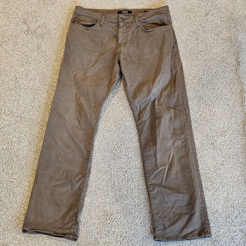 Mavi Jeans Matt Relaxed Straight Leg Pants Tan Khaki Men's Size 33x32